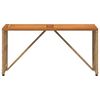 vidaXL Tavolo da Esterno Naturale 80 x 40 x 40 cm Acciaio e Polyrattan