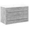 vidaXL Set Mobili da Bagno 2 pz Grigio Cemento in Legno Multistrato