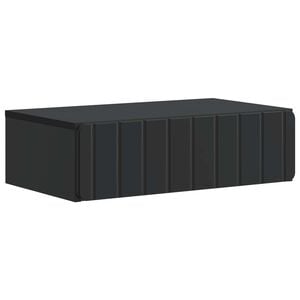 vidaXL Tavolino da Parete Laterale Nero 59 x 34,5 x 17 cm