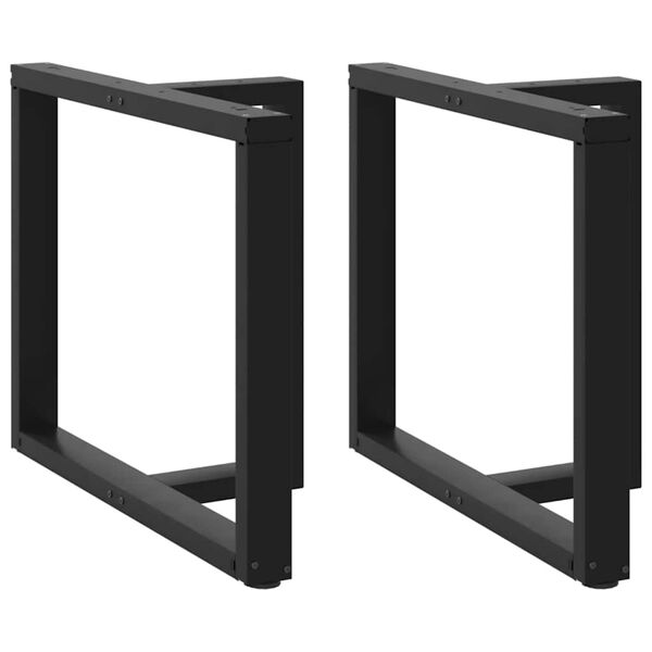 vidaXL Gambe per tavolo da pranzo a forma di T 2 pz nere 90x35x(72-73) cm in acciaio