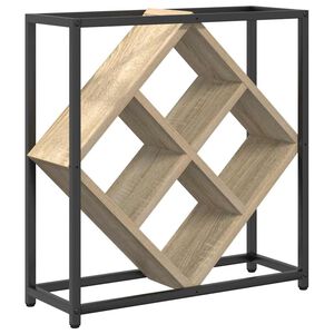 vidaXL Portabottiglie 16 bottiglie Legno ingegnerizzato Rovere Sonoma