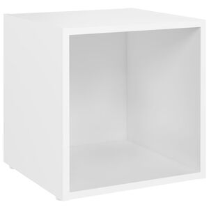 vidaXL Mobile Porta TV Bianco 37x35x37 cm in Legno Multistrato