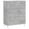 vidaXL Credenza Grigio Cemento 69,5x34x180 cm in Legno Multistrato