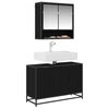 vidaXL Mobile da Bagno Rovere Nero 90 x 33 x 60 cm Legno multistrato