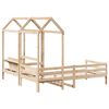vidaXL Set Dormeuse e Panca con Tetto 90x200cm Legno Massello di Pino