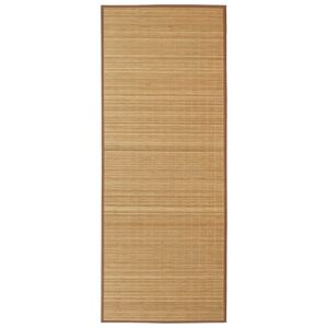 vidaXL Tappeto Rettangolare in Bamb&ugrave; Marrone 80 x 300 cm