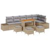 vidaXL Set Divano da Giardino 10 pz Beige polyrattan