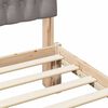 vidaXL Letto con Testiera Rivestita con testiera Marrone 160 x 200 cm