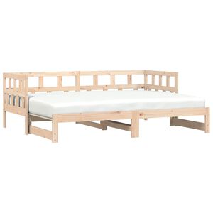 vidaXL Divano Letto con Letto Estraibile Bianco 80x200cm Massello Pino