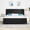 vidaXL Letto a Sorgente LED con materasso Nero 200 x 200 cm Tessuto