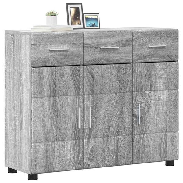 vidaXL Credenza Grigio Sonoma 88,5 x 30,5 x 73 cm Legno multistrato