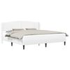 vidaXL Struttura del letto con testiera Bianco 180 x 200 cm Similpelle