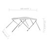 vidaXL Bimini di Prua con Tendalino a 3 Archi Bianco 183x180x137 cm