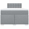 vidaXL Giroletto a Molle con Materasso Grigio Chiaro 120x190cm Tessuto