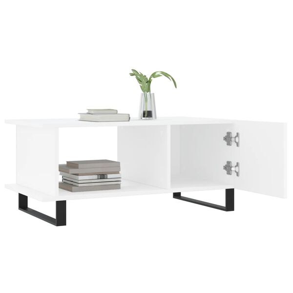 vidaXL Tavolino da Salotto Bianco 90x50x40 cm in Legno Multistrato