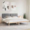 vidaXL Letto con Testiera Rivestita Grigio chiaro 180 x 200 cm