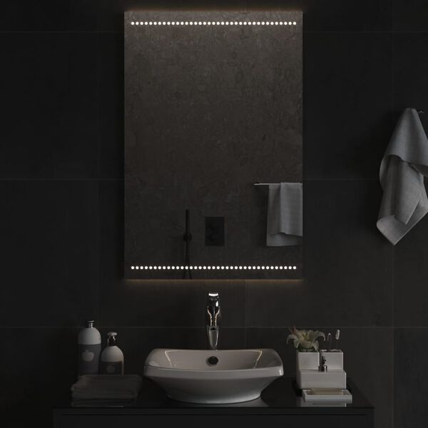 vidaXL Specchio da Bagno con Luci LED 60x90 cm
