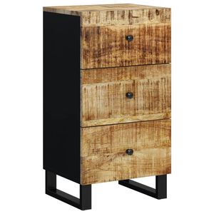 vidaXL Credenza con 3 Cassetti 40x33,5x75 cm Legno Massello di Mango