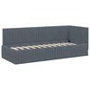 vidaXL Struttura Letto Angolare con Materasso 2 pcs Grigio Velluto