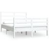 vidaXL Giroletto Bianco Legno Massello di Pino 120x190cm Small Double