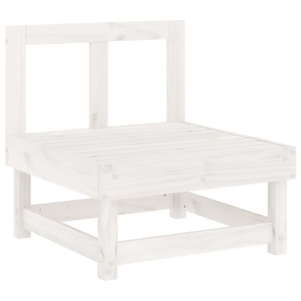 vidaXL Set Salotto da Giardino 5 pz Bianco in Legno Massello di Pino