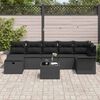 vidaXL Set Divano da Giardino con cuscino 8 pcs Nero polyrattan