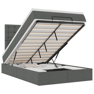 vidaXL Struttura Letto Pouf con Materasso 80x200 cm in Tessuto