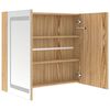 vidaXL Armadietto Bagno con Specchio e LED Rovere 80x12x68 cm