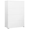 vidaXL Armadio Classificatore Bianco 90x46x134 cm in Acciaio