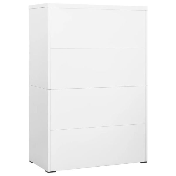 vidaXL Armadio Classificatore Bianco 90x46x134 cm in Acciaio
