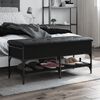 vidaXL Panca Porta Scarpe Nera 102x42x45 cm in Legno Multistrato