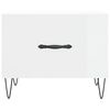 vidaXL Tavolino da Salotto Bianco Lucido 50x50x40 cm Legno Multistrato