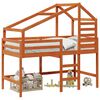 vidaXL Struttura per letto soppalco Marrone Cera 90 x 190 cm