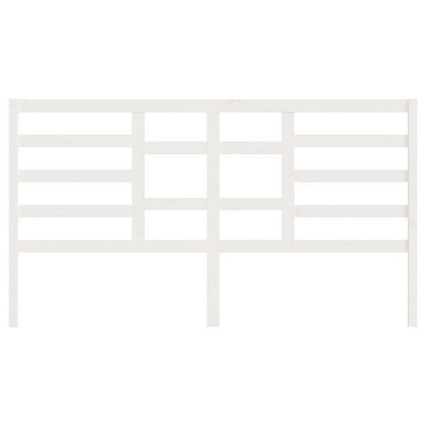 vidaXL Testiera per Letto Bianca 186x4x104cm in Legno Massello di Pino