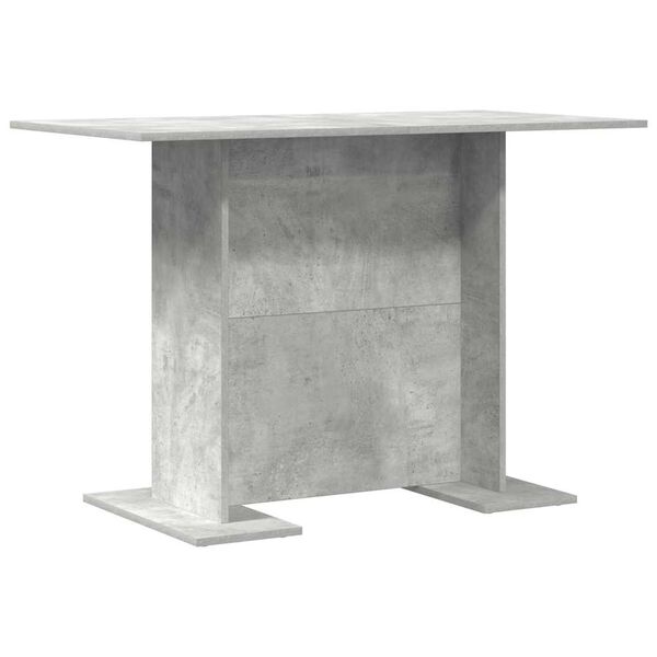 vidaXL Tavolo da Pranzo Grigio Cemento 110x60x75 cm Legno Multistrato