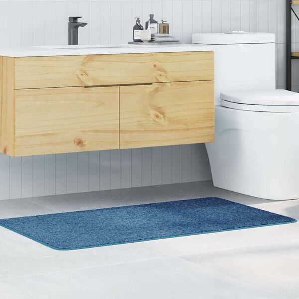 vidaXL Tappetino da bagno antiscivolo Blu 70 x 120 cm PP