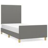vidaXL Giroletto senza Materasso Grigio Scuro 80x200 cm Tessuto