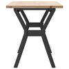 vidaXL Tavolino Salotto Telaio a Y 110x40x45 cm Legno Pino e Acciaio
