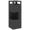 vidaXL Focolare Nero 35 x 35 x 100 cm Acciaio
