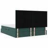 vidaXL Letto con luci a strisce a LED Verde Scuro 180 x 200 cm Velluto
