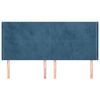 vidaXL Testiera ad Orecchio Blu Scuro 163x16x118/128 cm in Velluto