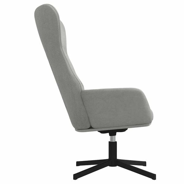 vidaXL Sedia Relax Grigio Chiaro in Velluto
