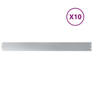 vidaXL Bordure per Prato 10 pz 10x103 cm Acciaio Zincato
