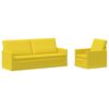 vidaXL Set di divani 2 pcs Giallo Chiaro Tessuto