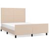 vidaXL Giroletto con Testiera Cappuccino 140x200 cm in Similpelle