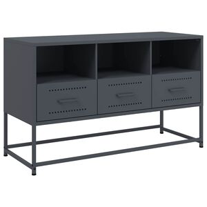 vidaXL Mobile TV Antracite 100,5x39x60,5 cm in Acciaio