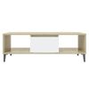 vidaXL Tavolino Salotto Bianco Rovere Sonoma 103,5x60x35cm Multistrato