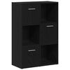 vidaXL Libreria/Divisorio per ambienti Rovere Nero 60,5x30x90 cm in Legno Multistrato