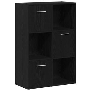 vidaXL Libreria/Divisorio per ambienti Rovere Nero 60,5x30x90 cm in Legno Multistrato