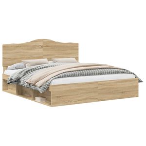 vidaXL Struttura del letto Sonoma 180 x 200 cm Pino massello